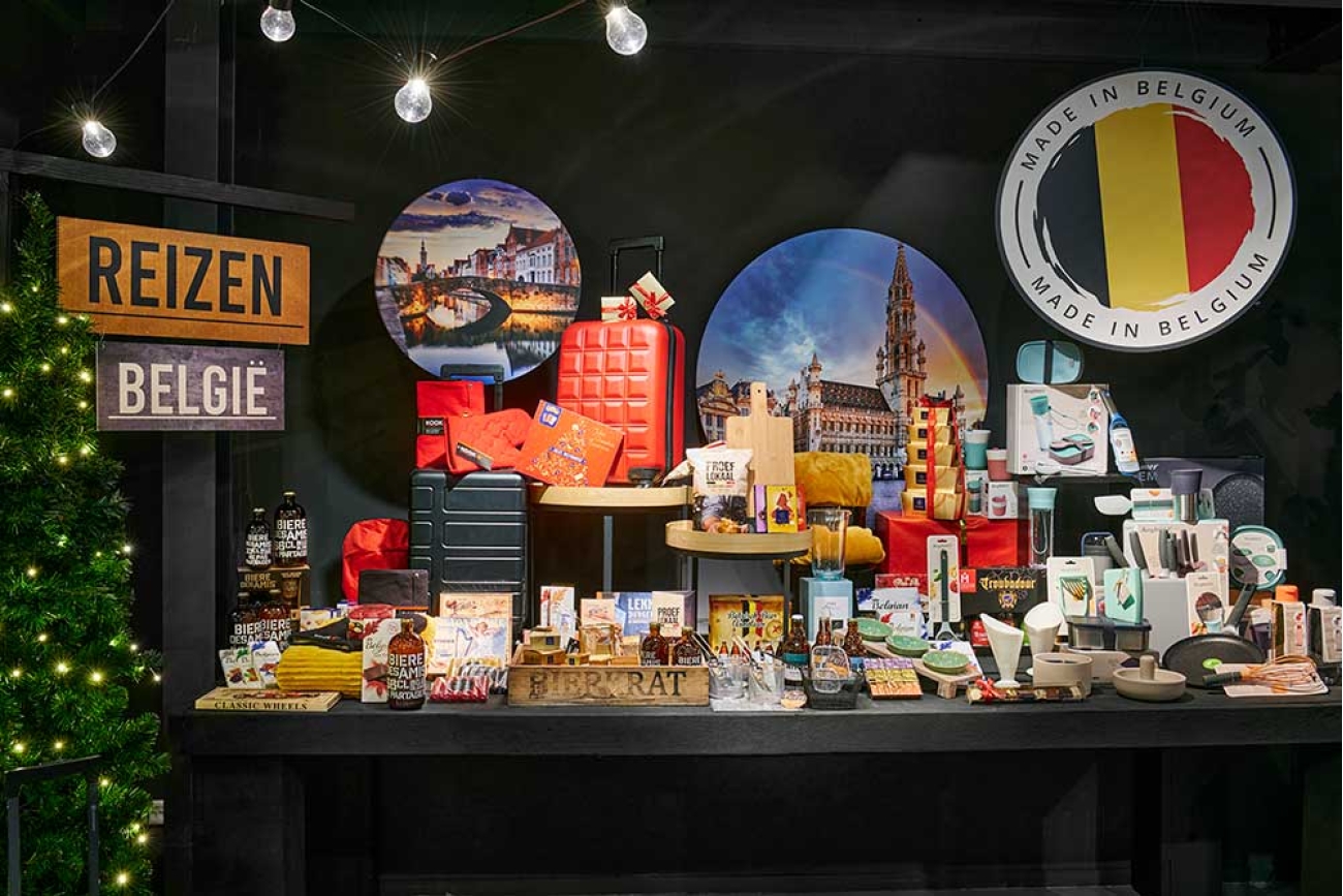 Kerstpakket samenstellen showroom